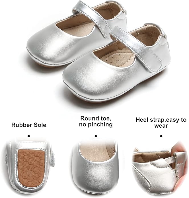 Soft Sole Baby Shoes - Infant Baby Walking Shoes Moccasins Rubber Sole Crib Shoes