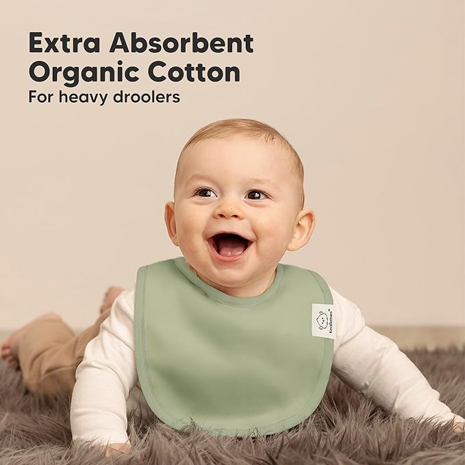 8-Pack Organic Baby Bibs for Boys, Girls - Soft Cotton Drooling and Teething Bibs for Baby Girl & Boy, Extra Absorbent, Easy To Clean & Put On for Toddler, Newborn, Infant 0-24 Months (Embrace)