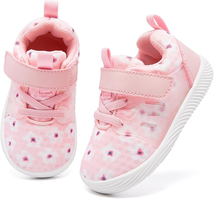 MORENDL Toddler Sneakers Baby Boys & Girls Barefoot Shoes Lightweight Breathable Walking Running Tennis Athletic Sport Shoes