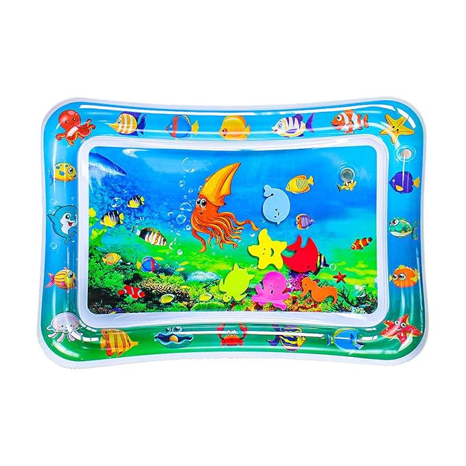 ZHUYNXIR Water Play mat, Water mat Baby, Inflatable Play Mat Water mat Baby Toys, Fun Early Development Activity Play Center for Newborn (27.5 x 20 in)