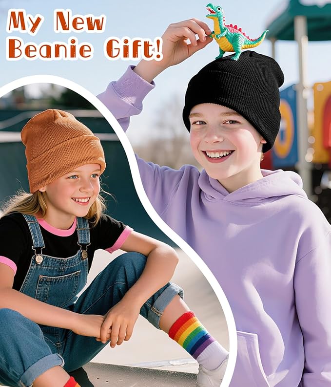 Rosoz Toddler Beanie Boys Girls Baby Knit Warm Beanies Kids Children Winter hat Caps