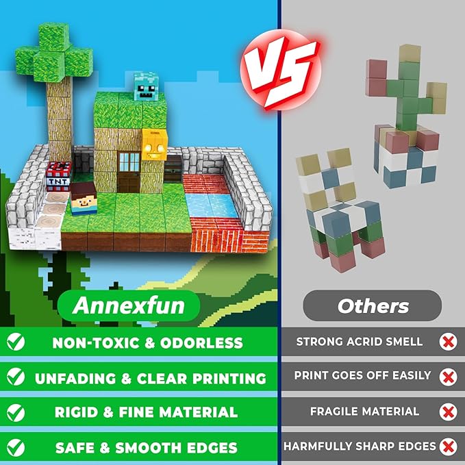 Magnetic Blocks-150PCS Magnetic Building Blocks, Magnetic Tiles Kids Build Magnetic Cubes Constructions Toys 2025 Upgraded STEM Game Outdoor Toys, Christmas Birthday Gifts for Boys & Girls Ages 3+