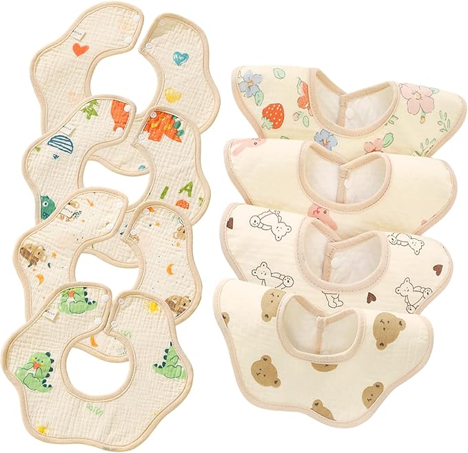 Baby Bibs Muslin Drool Teething Drooling Bibs for Baby Girl Boy Muslin Cotton