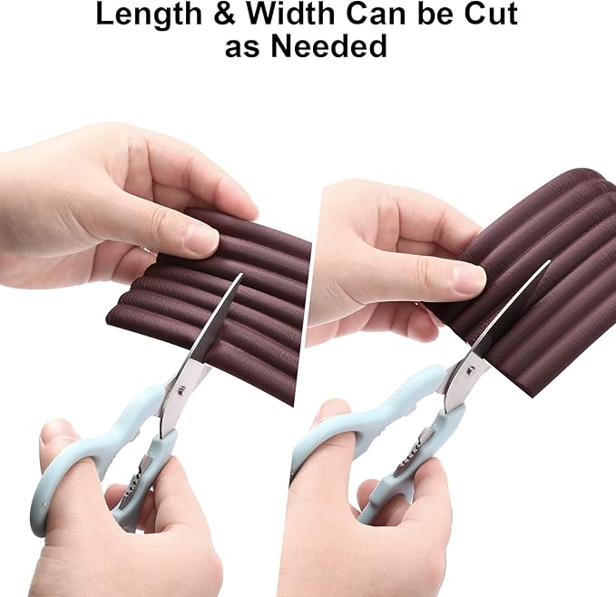 Upgrade Baby Proofing Edge Corner Protector, 16.4ft Edge Guards Padding with 3M Adhesive, Extra-Wide Soft Rubber Foam Padding, Furniture,Sharp Edge Safety Corner Edge Bumper Guard- Brown