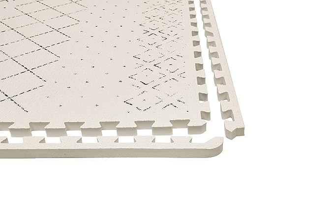 Yay Mats Stylish Extra Large Baby Play Mat. Soft, Thick, Non-Toxic Foam Covers 6 ft x 4 ft. Expandable Tiles with Edges Infants and Kids Playmat Tummy Time Mat (Carter Mudcloth Tan)