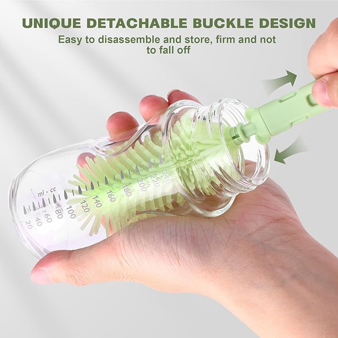 Baby Bottle Cleaner Brush Set Travel Baby Bottle Cleaning Kit Toddler Cleaning Set Travel Bottle Cleaner Kit After Birth Essentials for Mom Kit Toddler Travel Essential Convenience kit