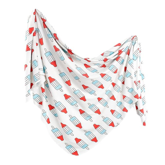 Copper Pearl Baby Swaddle Blanket - Premium Knit Baby Blanket, Large Soft Stretchy Receiving Blankets for Baby Boy and Girl, Swaddles for Newborn, Infant, and Toddler (Rocket)