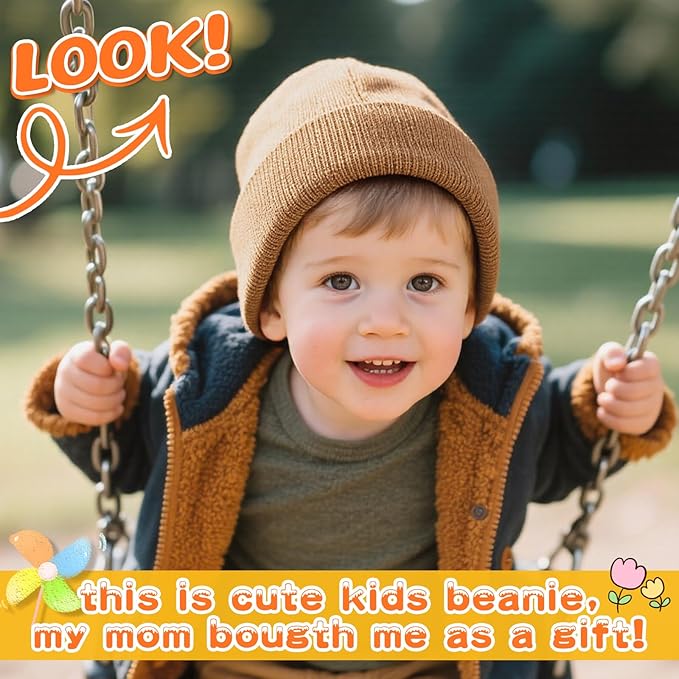 ZOORON Toddler Beanie Baby Beanies for Boys Girls Kids Winter Hats Children Knit Warm Caps 0-12years