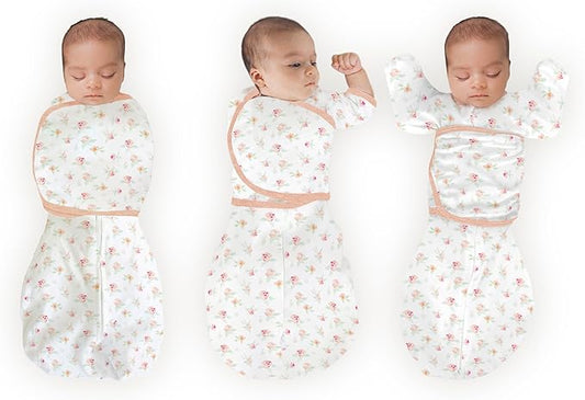 SwaddleDesigns 6-Way Omni Swaddle Sack Arms Up Swaddle for Newborn, More Options to Calm Startle Reflex, Improves Sleep