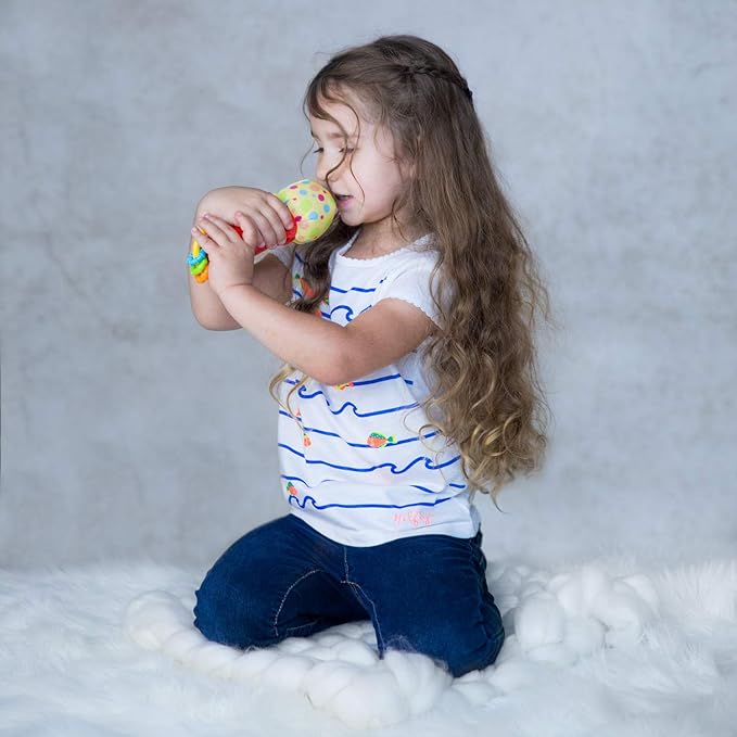 Baby Microphone Toy. My First Kids Microphone with Sounds and Teethers/Rattle. Battery Operated Toy for Toddlers and Babies 3-36 Months