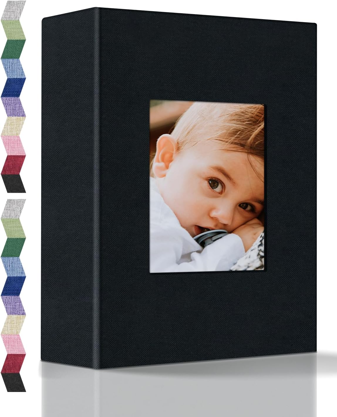 popotop Photo Album 4x6-100 Photos Photo Books with 100 Vertical Pockets,Linen Cover Albums for Family Wedding Anniversary Baby Vacation Pictures