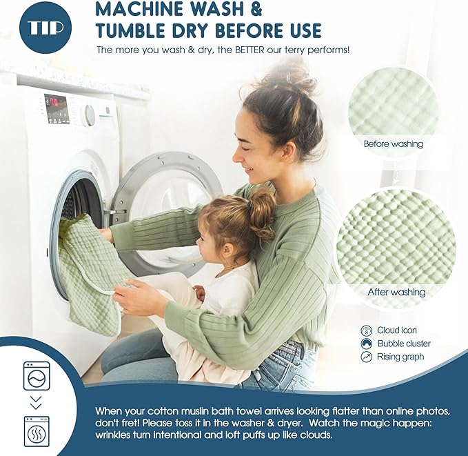 GRSSDER Ultra Soft Absorbent Muslin Cotton Baby Hooded Towel 2 Pack with Original Patterns, Extra Large Size 35"x 35" Swaddle Wrap for Newborn Infant and Toddler