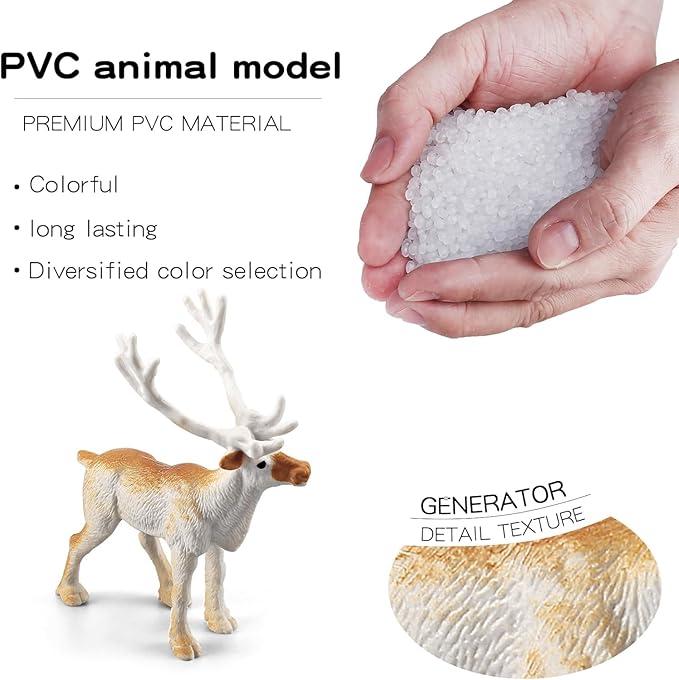 20PCS Arctic Animals Figurine Penguins and Polar Animals Figurine playset Christmas Birthday Party Supplies Decor for Cake