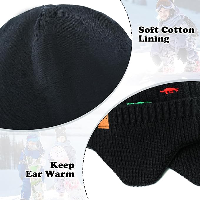 POXIMI Baby Boy Winter Hat Toddler Warm Beanie Girl Knit Hats with Earflap Kid Cute Earmuffs