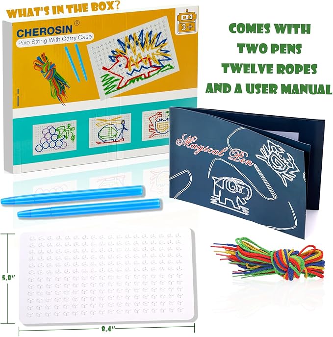 Fine Motor Threading Boards for Kids - Pencil Grasp Fine Motor Toys Sensory Learning Boards for Preschooler, Calm Down Activity Therapy Toys Gifts for 3 4 5 6 Year Old Kids Boys Girls