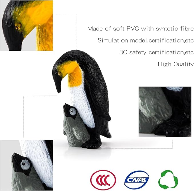 20PCS Arctic Animals Figurine Penguins and Polar Animals Figurine playset Christmas Birthday Party Supplies Decor for Cake