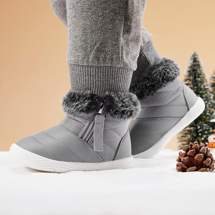 BMCiTYBM Baby Boy Girl Snow Boots Waterproof Winter Warm Booties Nonslip Lightweight Outdoor Shoes for First Walkers 6 9 12 18 24 Months(Infant/Toddler)