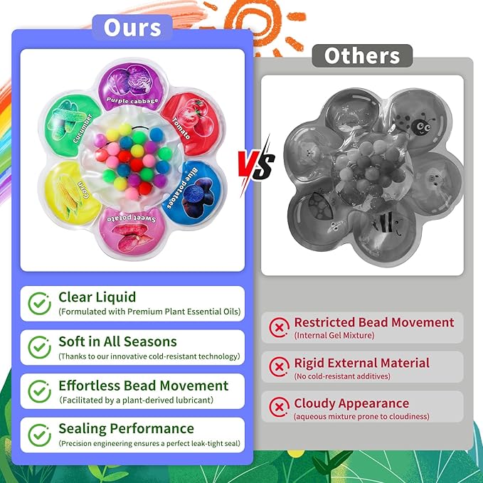 Color Sorting Sensory Toys, Sensory Toys for Toddlers, Sensory Calming Tools for Kids, Quiet Fidget ,Color Matching Game (Multicolor- Vegetable)