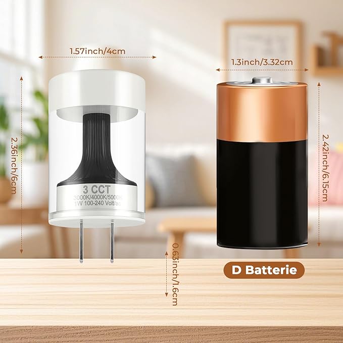 LED Night Lights,Dimmable Night Lights Plug into Wall with Dusk to Dawn Sensor,Touch Control 3-Color Temperature (3000K/4000K/5000K),Adjustable Brightness 100%-10%, for Bathroom,Nursery,Hallway,2 Pack