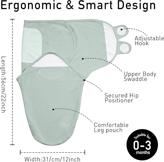 GLLQUEN BABY Girl Swaddles 0-3 Months - 3 Pack Baby Swaddles Sack for Newborn, Infant Sleep Sack, Easy Swaddling Wrap, The Summer of Monstera, Nursery Swaddle Blankets Essentials