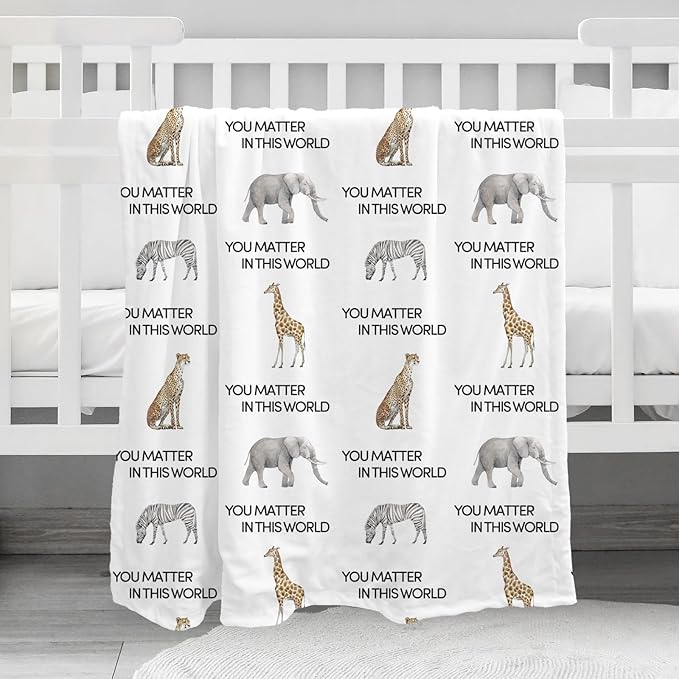 Minky Baby Blanket for Boys, Soft Plush Receiving for Newborns - Leopard 30x40 Inches