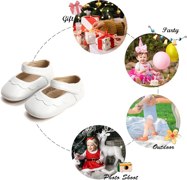 Soft Sole Baby Shoes - Infant Baby Walking Shoes Moccasins Rubber Sole Crib Shoes
