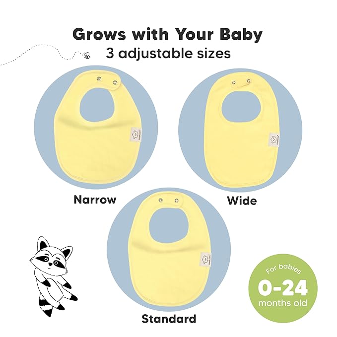 8-Pack Organic Baby Bibs for Boys, Girls - Soft Cotton Drooling and Teething Bibs for Baby Girl & Boy, Extra Absorbent, Easy To Clean & Put On for Toddler, Newborn, Infant 0-24 Months (Dawn)