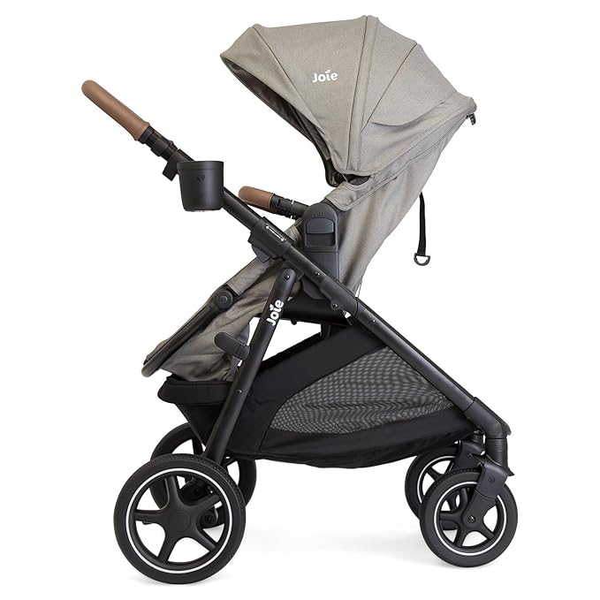 Joie Ginger LX Stroller and Rue Infant Car Seat Travel System with Anti-Rebound Base and All-Wheel Suspension (Dove)