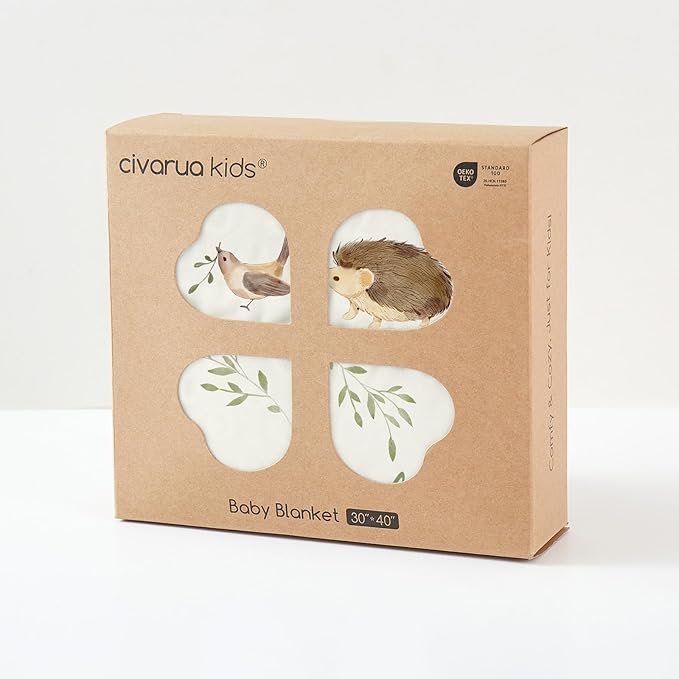 Baby Blankets for Newborn - Nursery Minky Blankets Super Soft for Boys Girls, Infant Toddler Blanket with Double Layer Dotted Backing for Baby Crib Stroller, 30 x 40 Inch, Animal World