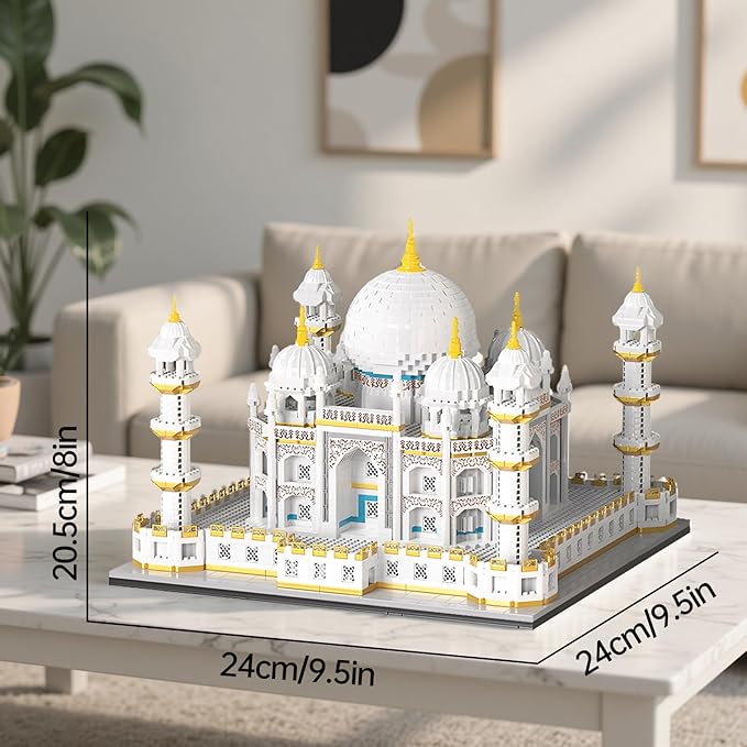 Architecture Taj Mahal Micro Mini Building Blocks Set,Landmarks Collection, Display Model Gift for Adults(4030 Pieces)