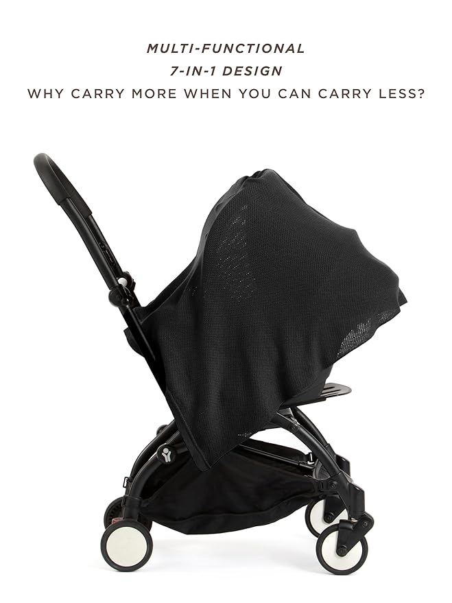 We are Amma | The Cocoon™ - Newborn Essentials Must Haves: Nursing Cover for Breast Feeding Essentials | Nursing Sweater Used as Breastfeeding Cover (Black, Plus Size)