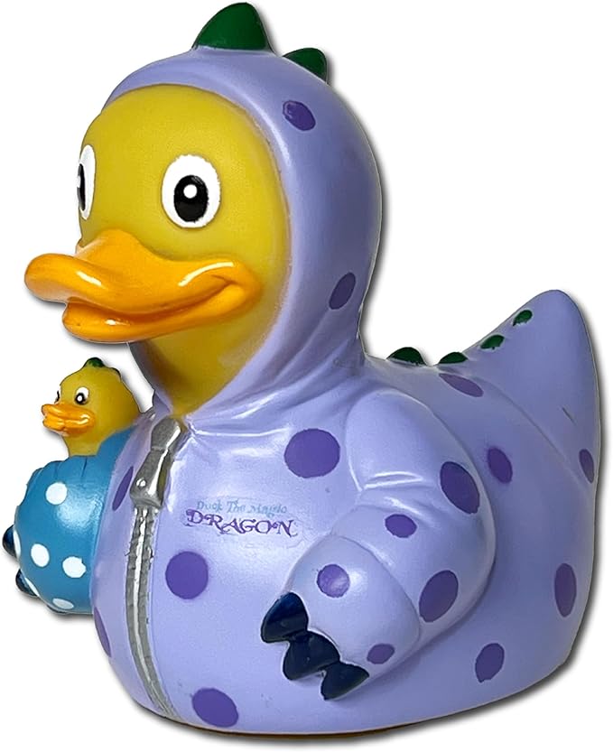 CelebriDucks - Duck The Magic Dragon - Floating Rubber Ducks - Collectible Bath Toy Gift for Kids & Adults of All Ages