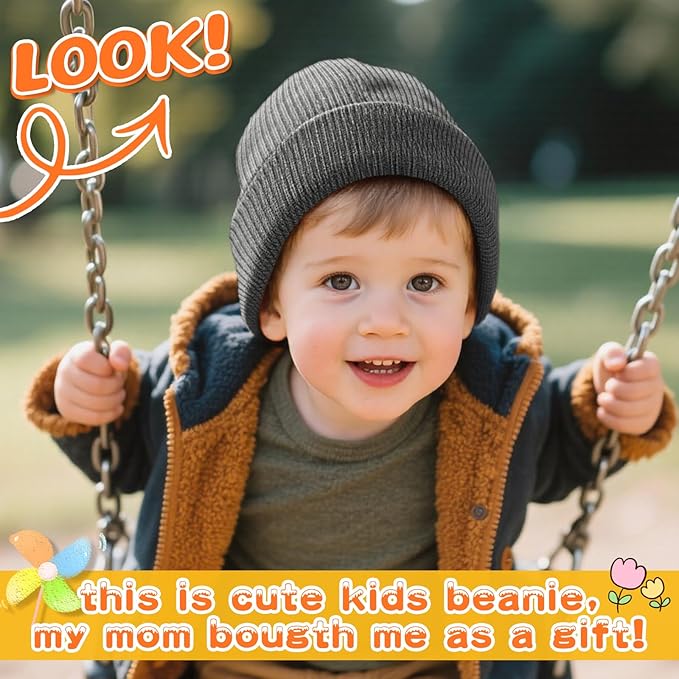 ZOORON Toddler Beanie Baby Beanies for Boys Girls Kids Winter Hats Children Knit Warm Caps 0-12years