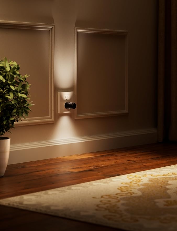 Plug-in LED Night Lights,Dusk to Dawn Sensor,2700K,Bedroom, Hallway, Bedroom,Kitchen, Stairways, Non-Dimmable,6 Pack