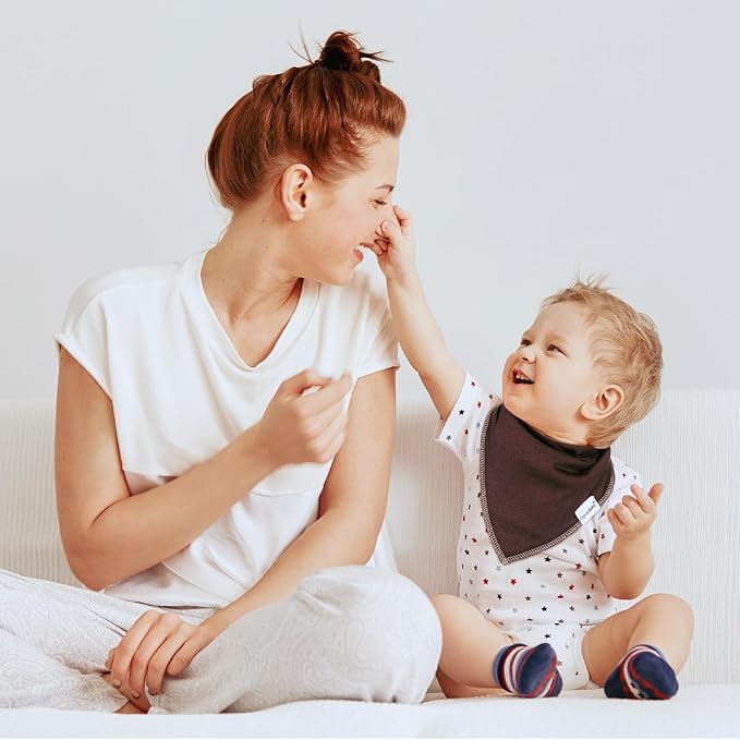 Baby Bandana Drool Bibs for Boys Girls,Super Absorbent Triangle Baby Bibs for Drooling and Teething,100% Cotton Soft for Infant,Newborn 12Pack