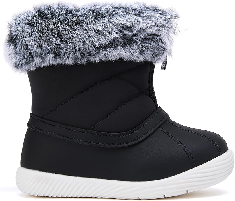BMCiTYBM Baby Boy Girl Snow Boots Waterproof Winter Warm Booties Nonslip Lightweight Outdoor Shoes for First Walkers 6 9 12 18 24 Months(Infant/Toddler)