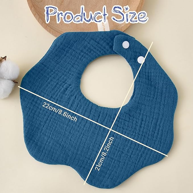 Baby Bibs Muslin Drool Teething Drooling Bibs for Baby Girl Boy Muslin Cotton