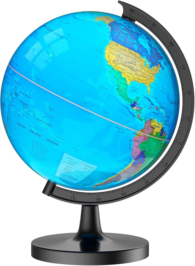 13" Globe for Children & Adults, Interactive World Globe for Kids with HD Waterproof & Writable Surface, Educational STEM Learning Toy, Classroom Teaching Gift