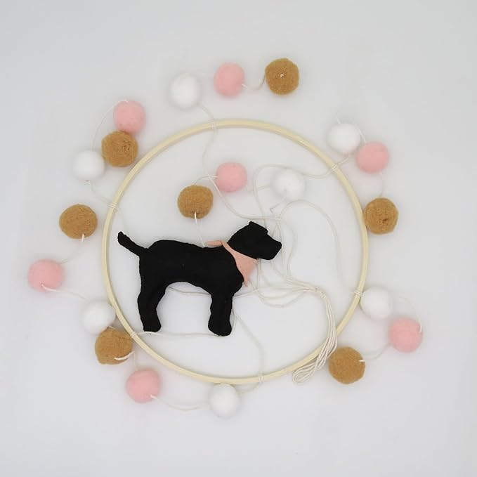 Baby Crib Mobile for Boys Girls Dog Theme Baby Mobile for Crib Mobile for Bassinet with Felt Ball