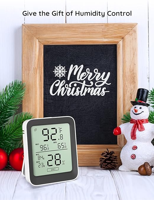 Govee Digital Hygrometer Indoor Thermometer Room H5075, Bluetooth Temperature Humidity Meter with 164ft Remote App Control, Notification Alerts, 2 Years Data Storage Export for Bedroom, Wine Cellar