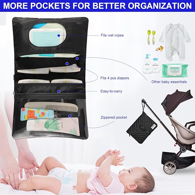 Diaper Bag Tote: Mommy Bag, Baby Bag for Boy and Girl, Mom Hospital Bag, Twins or 2 Kids Diapers Bag