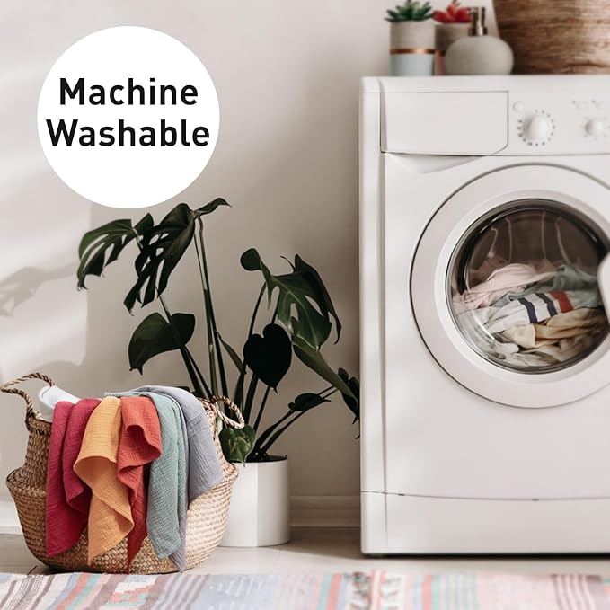 Muslin Receiving Blankets, Neutral Blanket Swaddling for Newborn Boys and Girls, 5 Pack Breathable and Skin-Friendly Swaddle Wrap for Infant Baby (Fresh Colors)