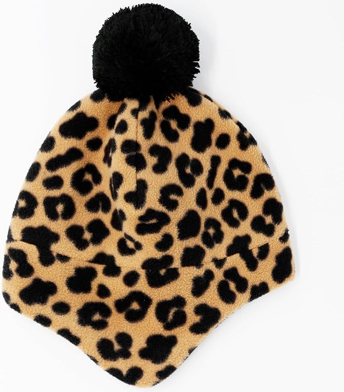 Duoyeree Kids Beanie Hat for Boys Girls Pom-pom Kint Hats Cozy Lining Winter Skull Cap