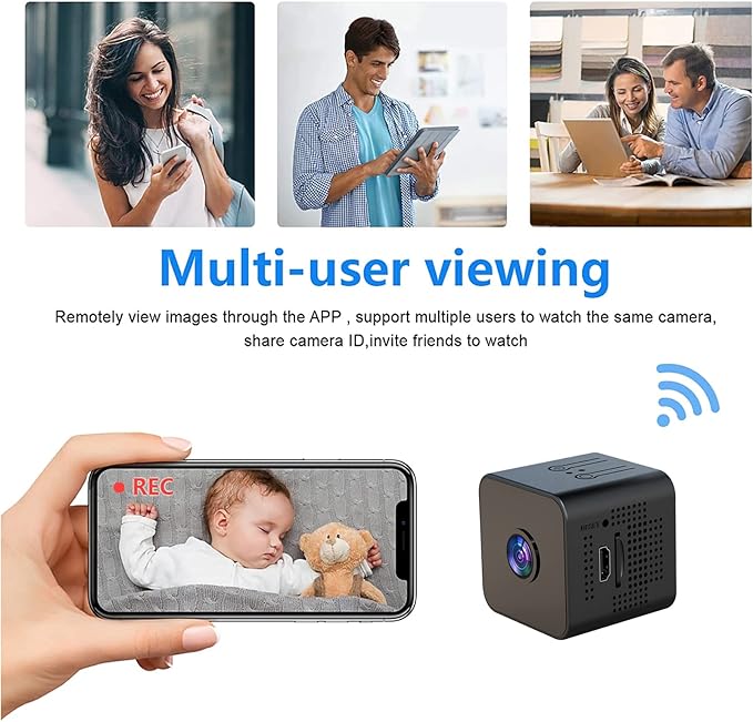 2K Hidden Cameras - Indoor Camer - Nanny Camera - WiFi Wireless Cam - Home Camer for Pet/Baby - with Night Vision - HD Surveillance Cam - Surveillance Cameras with Motion Detection and Night Vision
