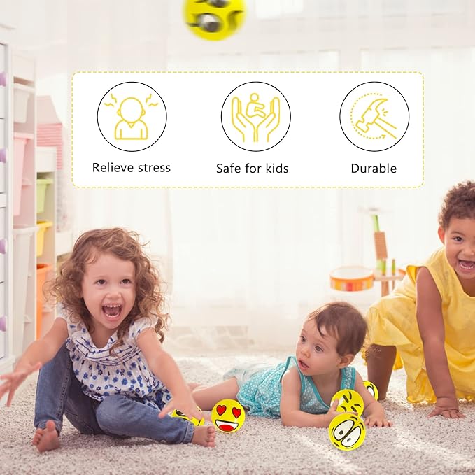 30 Pcs Face Stress Balls,2.5" Funny Face Squeeze Balls,Stress Relief Balls for Gifts,Kids,Party Favors,Present Fillers,Coworkers