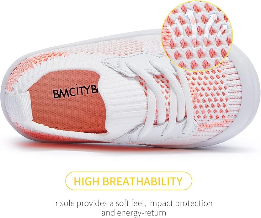 BMCiTYBM Baby Sneakers Girls Boys Lightweight Breathable Mesh First Walkers Shoes 6-24 Months