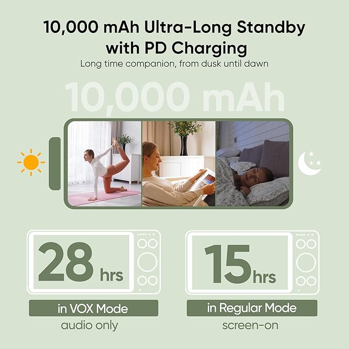 bonoch MegaView Baby Monitor, 10" Video Monitor with 2 Cameras, 10000mAh Battery, Quad Split Screen Baby Monitor with Camera and Audio, VOX Mode, Auto Night Vision, Remote PTZ, Hack Proof