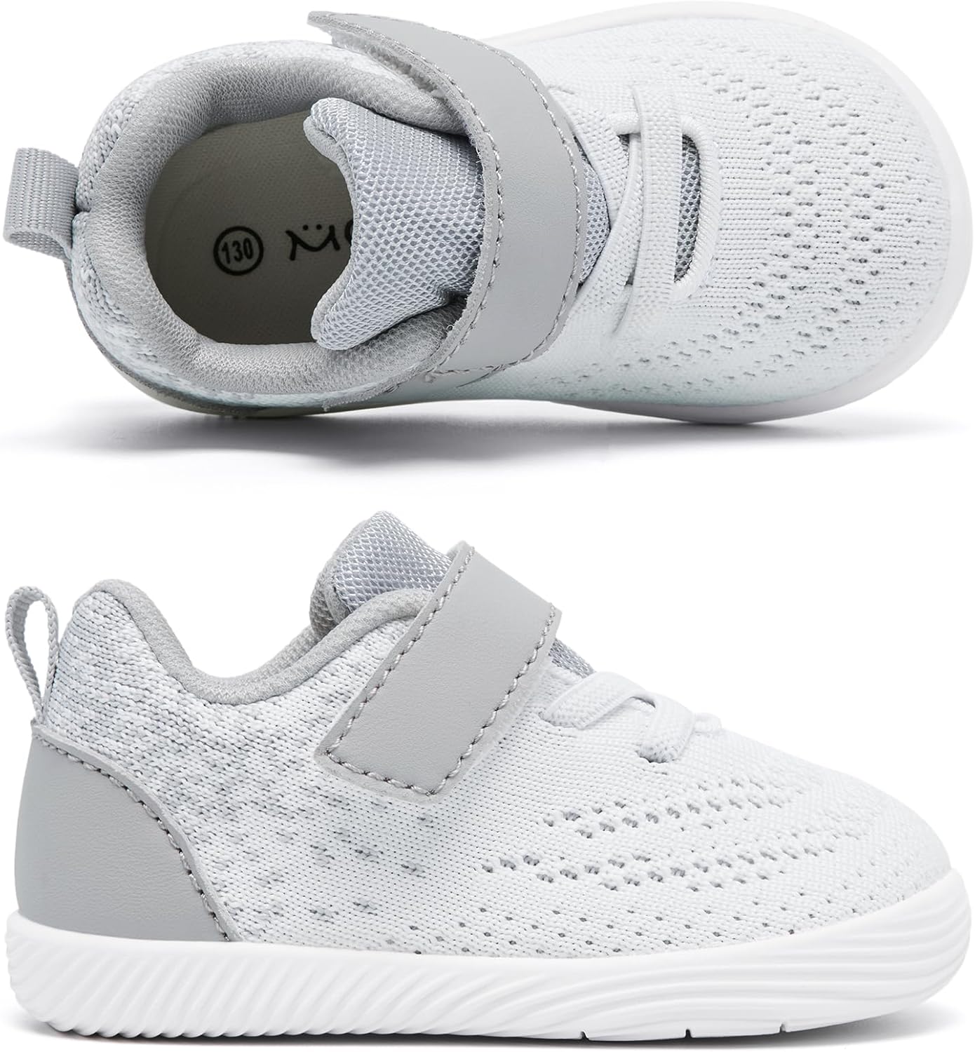 MORENDL Toddler Sneakers Baby Boys & Girls Barefoot Shoes Lightweight Breathable Walking Running Tennis Athletic Sport Shoes