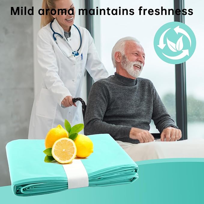 4 Pack Diaper Disposal Refill Liners Compatible with Janibell Akord 330 Series Adult Diaper System, Lightly Scented, Green