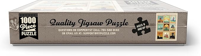 MyPuzzle World Travel, Collage, Vintage Poster - Premium 1000 Piece Jigsaw Puzzle for Adults